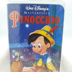 Pinocchio VHS Clamshell 1993 Walt Disney Masterpiece Blue Fairy Geppetto Jiminy